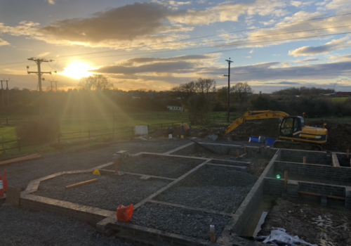 Click Here To Enlarge This Photo Of Foundations Built, Filled and Sub Floor Poured