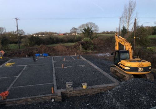 Click Here To Enlarge This Photo Of Foundations Built, Filled and Sub Floor Poured
