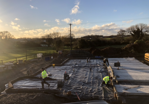 Click Here To Enlarge This Photo Of Foundations Built, Filled and Sub Floor Poured