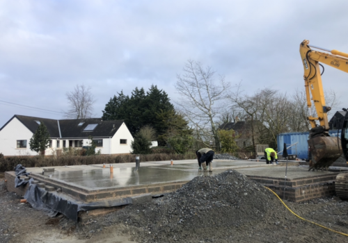 Click Here To Enlarge This Photo Of Foundations Built, Filled and Sub Floor Poured