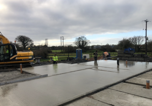 Click Here To Enlarge This Photo Of Foundations Built, Filled and Sub Floor Poured