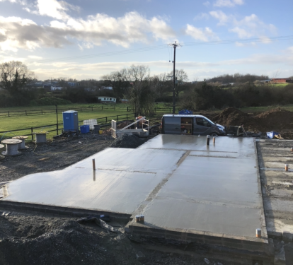 Click Here To Enlarge This Photo Of Foundations Built, Filled and Sub Floor Poured