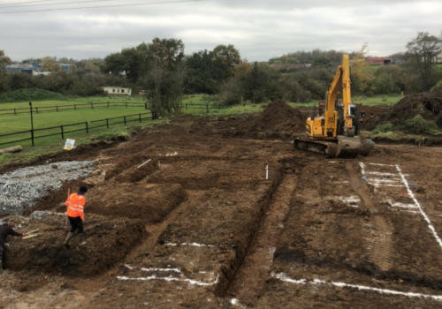 Click Here To Enlarge This Photo Of Foundations Dug and Poured